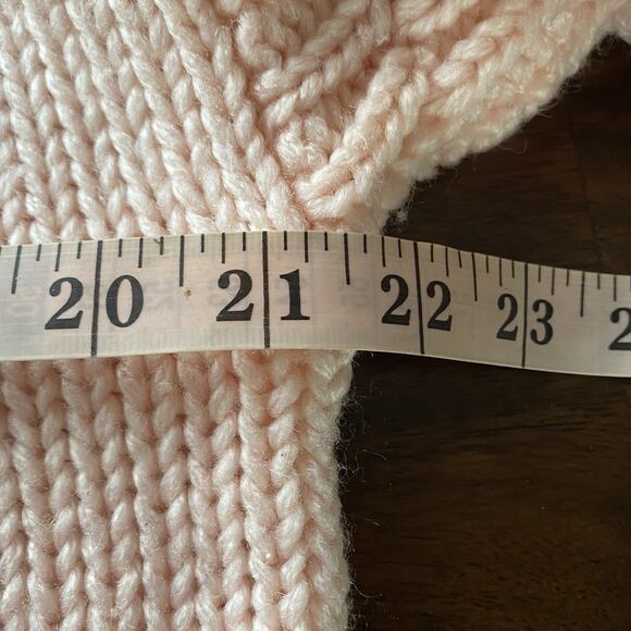 Vintage Croquet Club Sweater Womens Light Pink Pullover Mock Neck Pocket 80s - Picture 7 of 7